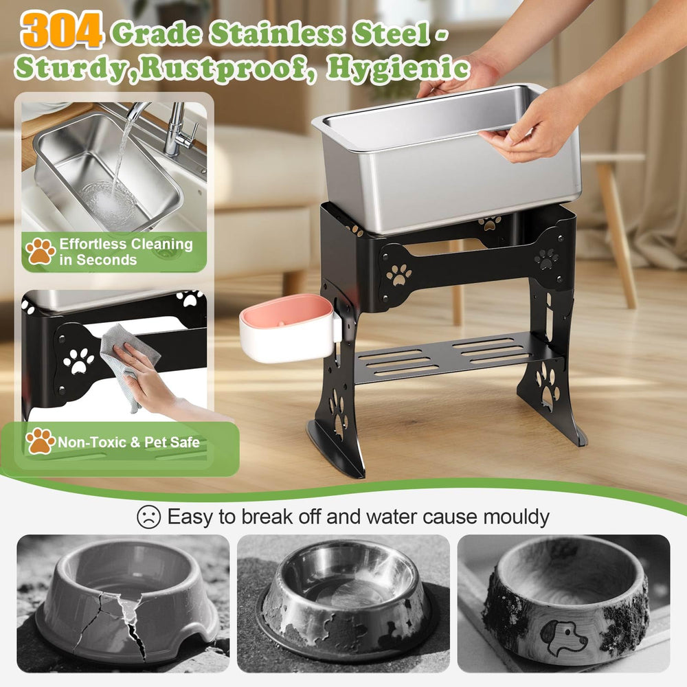 JDCQKHA rust-resistant bowls suitable for outdoor setups and long-term use.