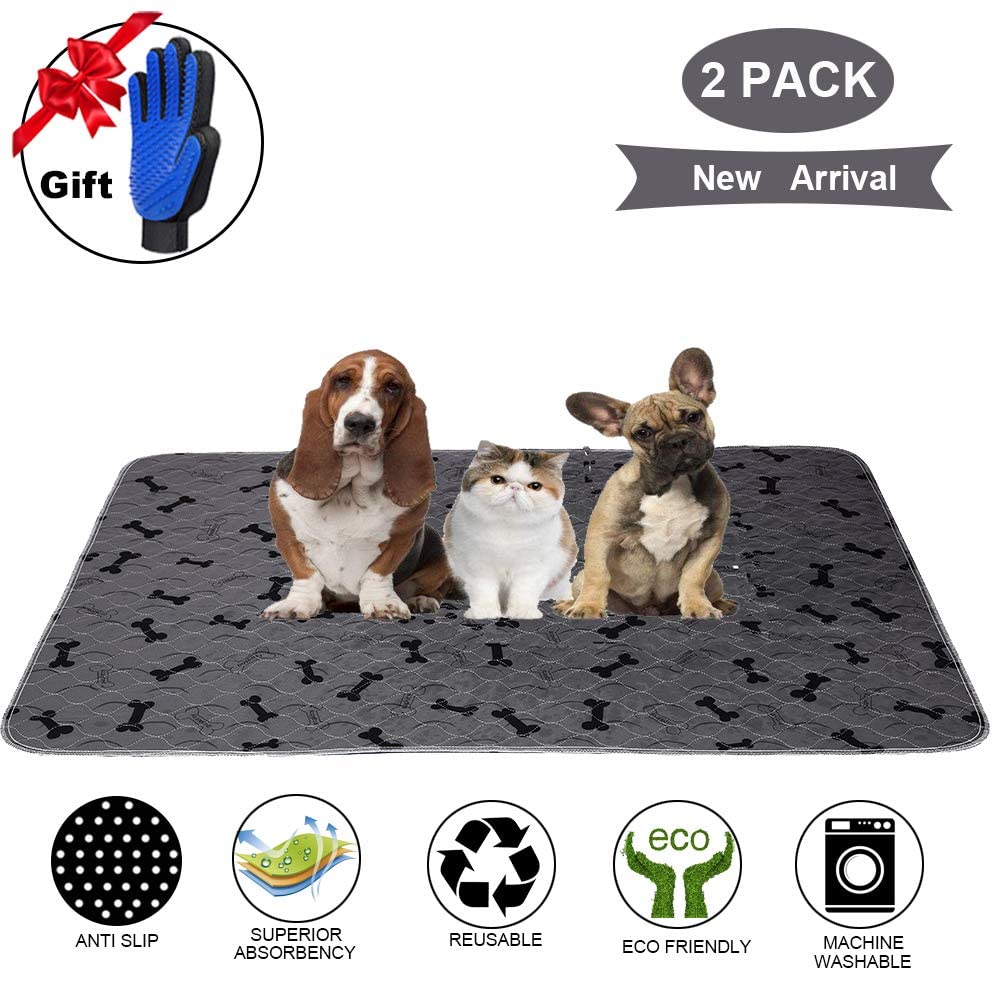 JdPet anti-slip bottom pad keeps floors dry and pad in place.