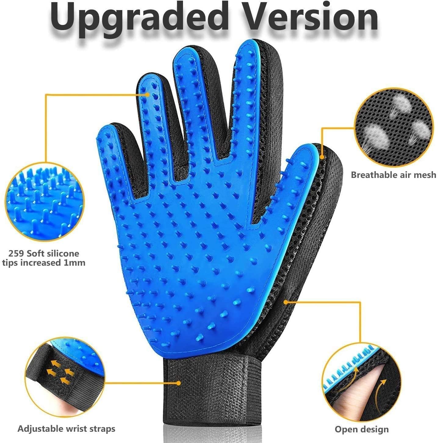 JdPet packaging includes free grooming gloves for handy care.