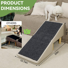 JDYEKYGF pet chair height 17-71 inches supports senior dogs with gentle incline