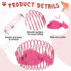 Jecery cat toy size dimensions image showing 6.5 cm diameter and 8 cm height.