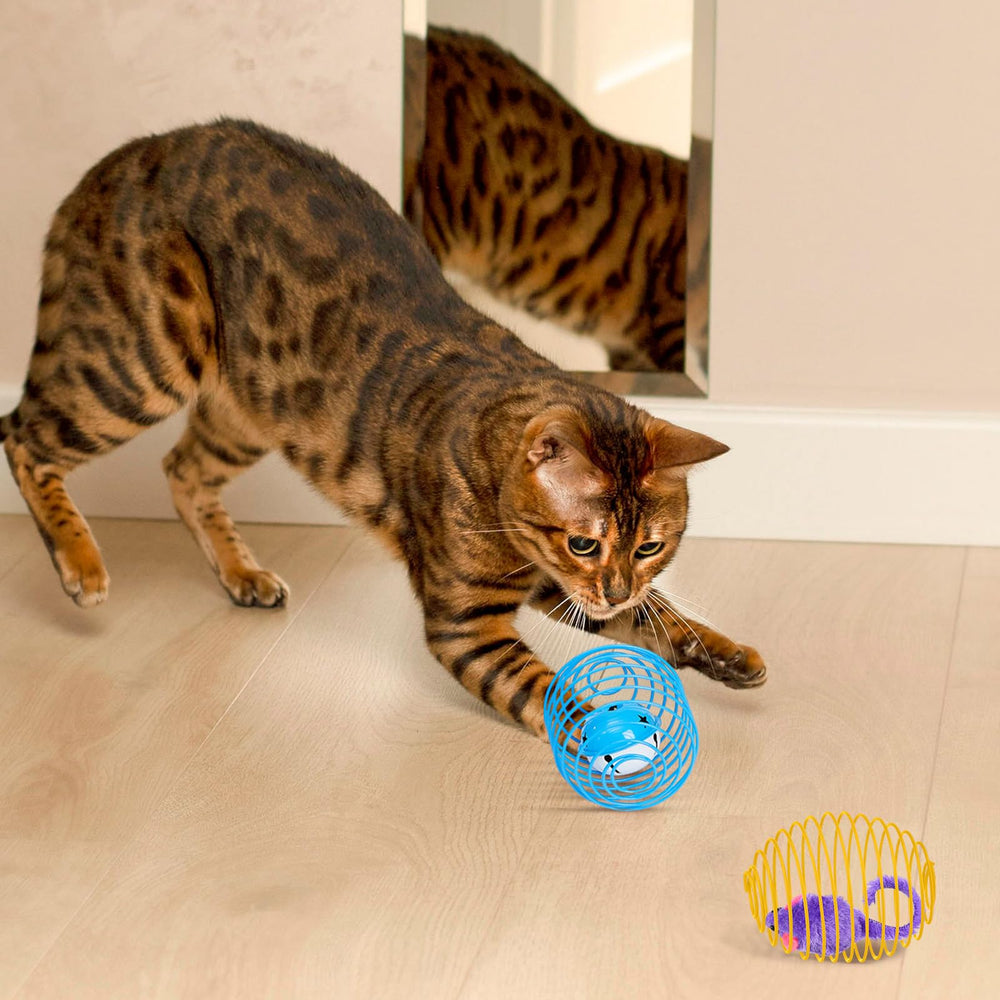 Jecery Halloween Cat Spring Balls 6-5cm diameter fits kittens for chasing games