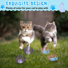 Jecery Halloween Cat Spring Balls bright multicolor pack attracts attention for interactive playtime