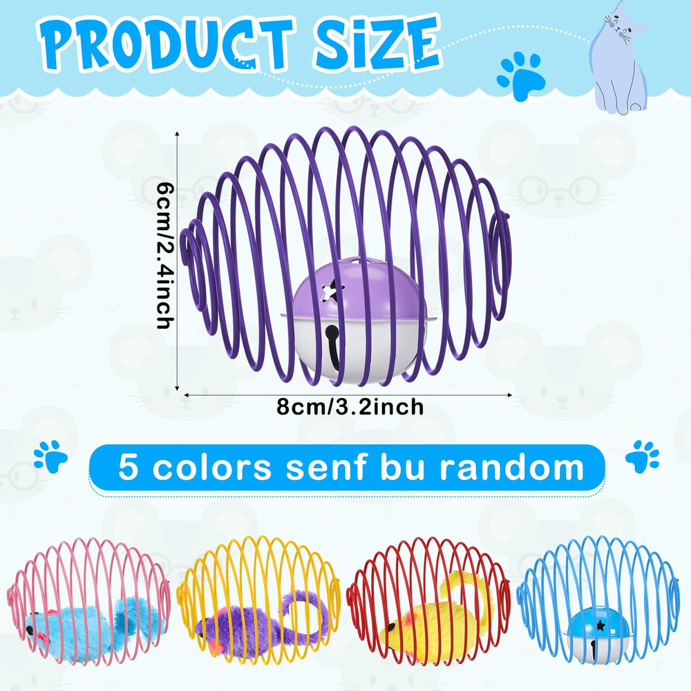 Jecery Halloween Cat Spring Balls built-in rats bells entice hunting instincts and playful chasing
