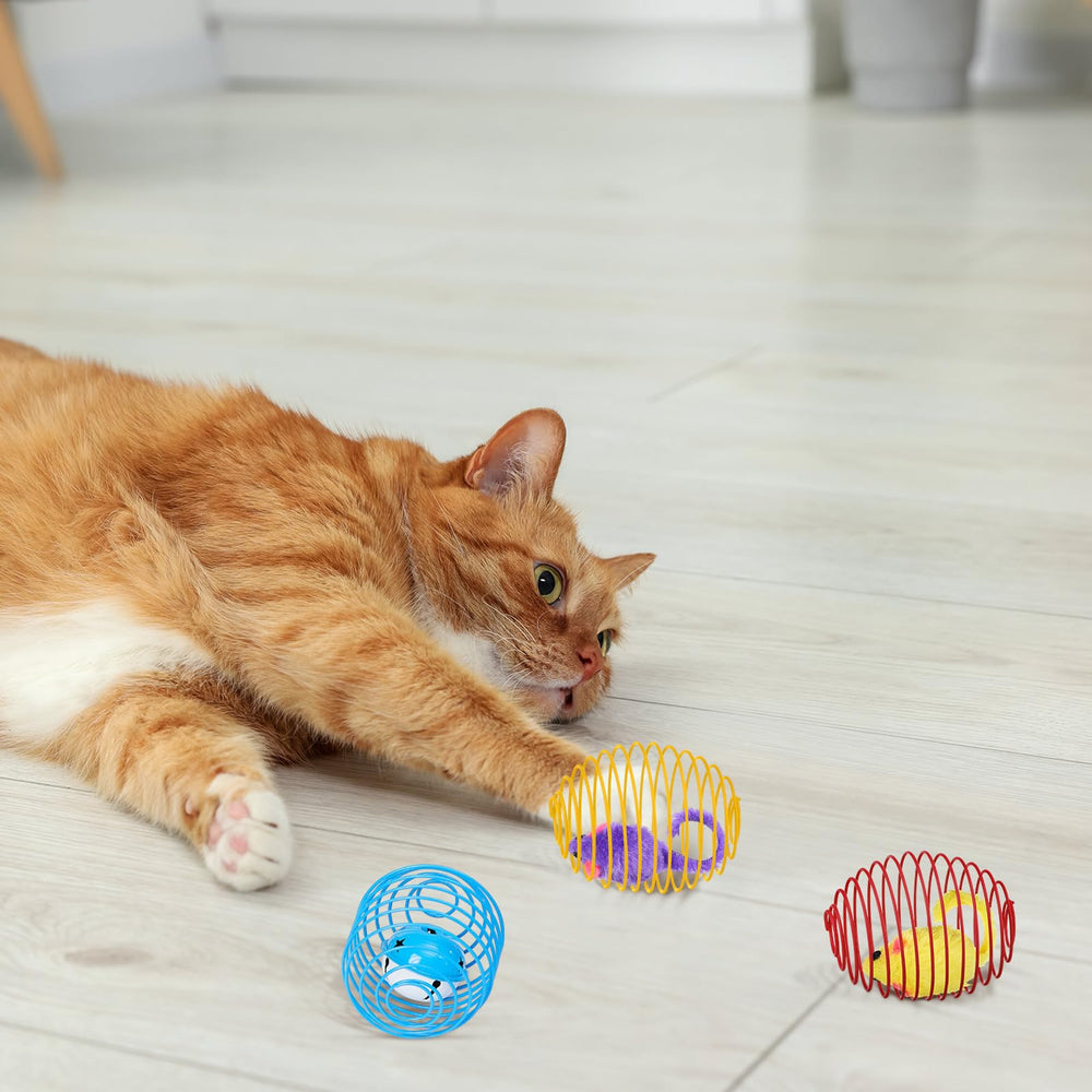 Jecery Halloween Cat Spring Balls kit includes five pieces for shared fun