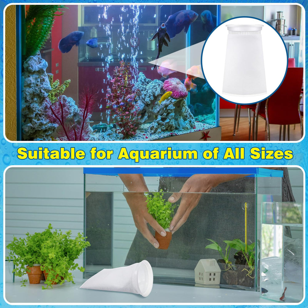 Jecery 4in diameter ring ensures secure fit in compatible aquariums.