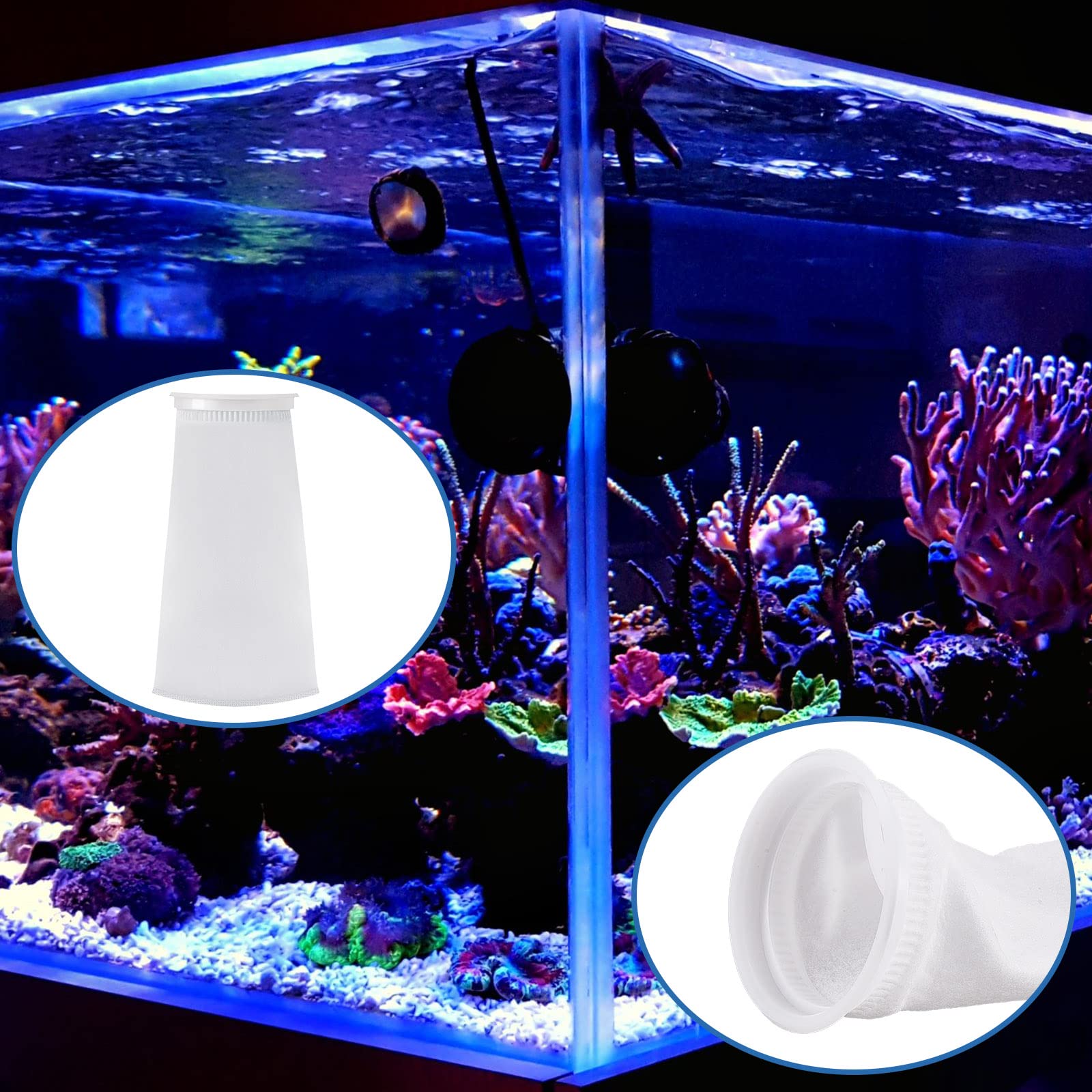 Jecery washable filter sock pack for long-term tank maintenance.