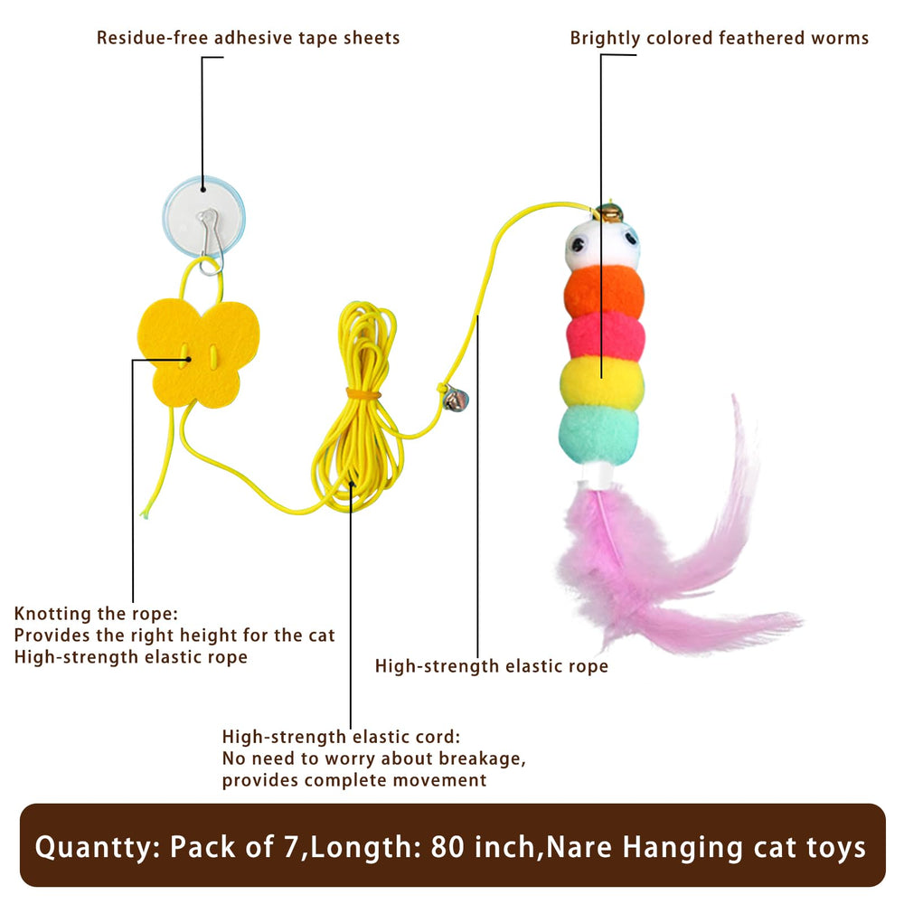 JEChrochen kitten toys 6-pack design extends playtime with varied chaser options.