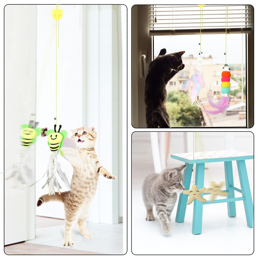 JEChrochen kitten toys catnip-friendly option boosts engagement during play.