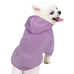 JECIKELON dog coat purple medium back view highlights full coverage for chilly strolls