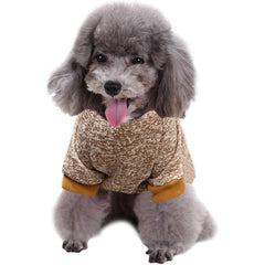 Jecikelon dog sweater back view shows soft fabric and easy wear.