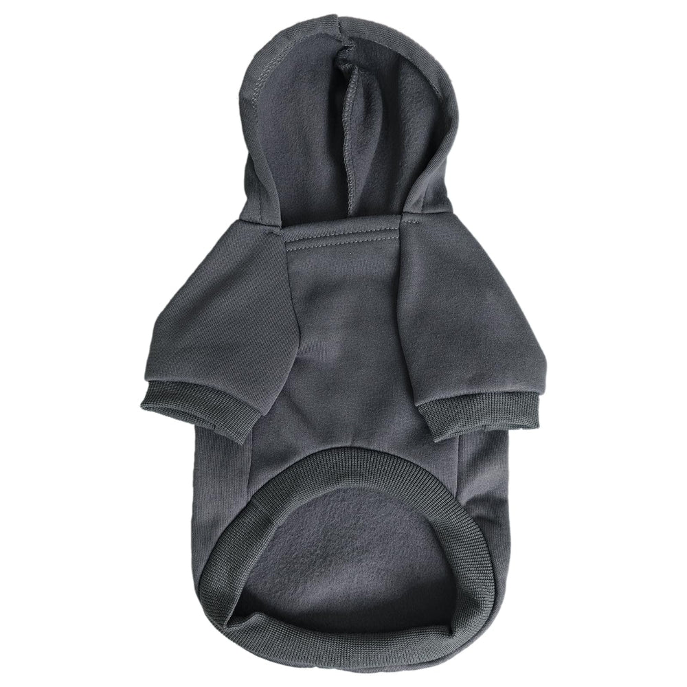 Jecikelon gray small-dog hoodie indoors with cozy ambiance