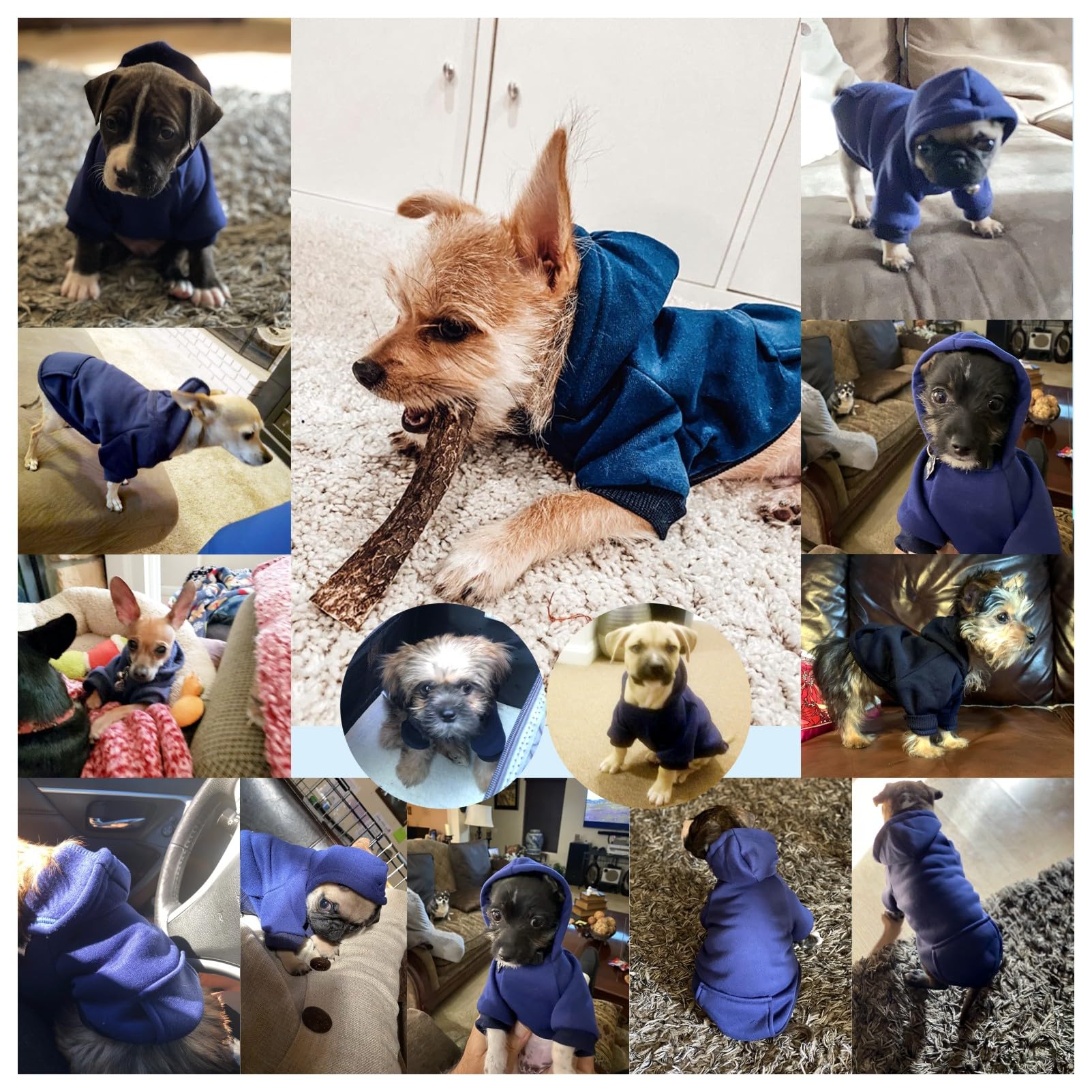 JECIKELON Woolen Dog Hoodie Pockets Closeup showing practical storage