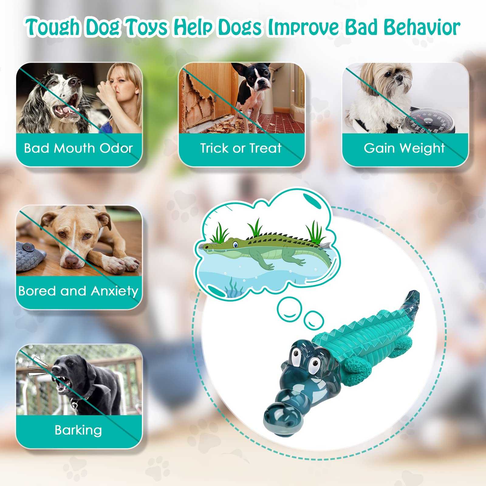 Jeefome bright-color dog chew toy is easy to spot in the yard.