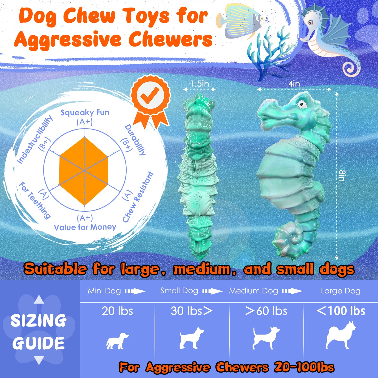 Jeefome dog toy Bumpy-texture cleans teeth and massages gums