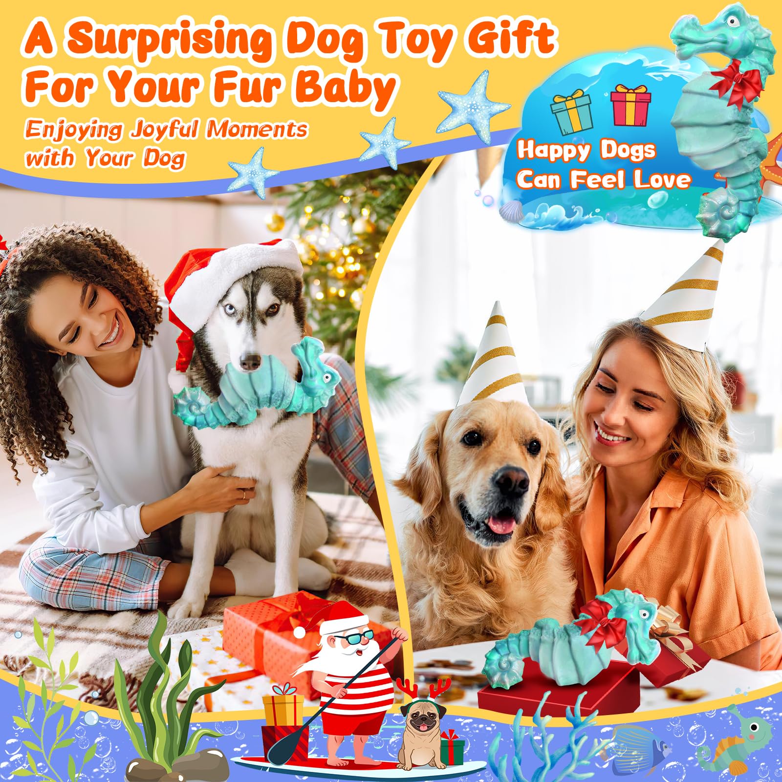 Jeefome dog toy Easy-clean-wash simplifies post-play cleanup