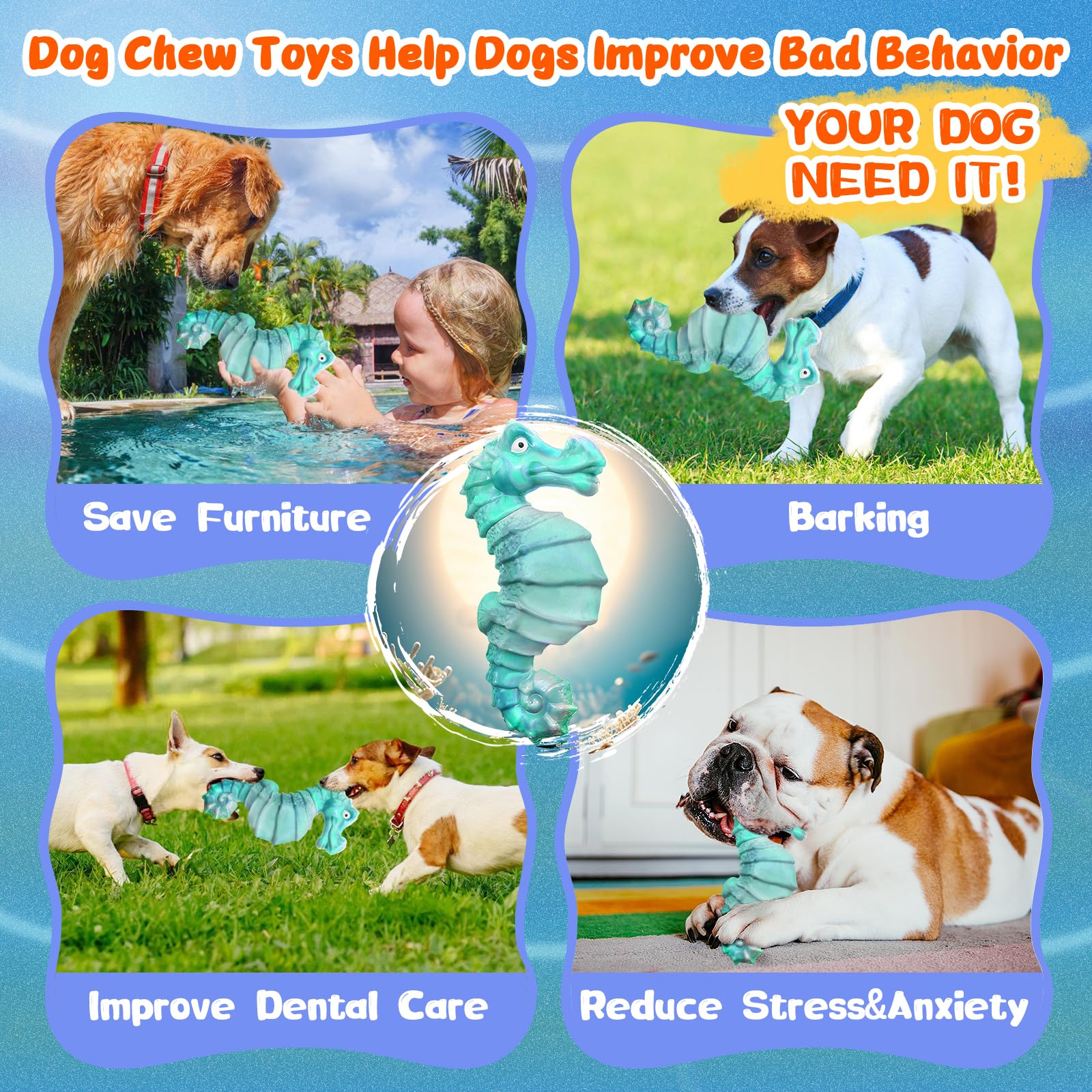 Jeefome dog toy Energy-release-use helps keep large dogs busy
