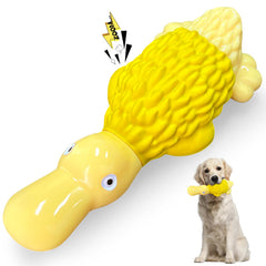 Jeefome duck tough toy closeup highlights durable nylon for aggressive chewers