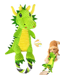 Jeefome interactive squeaky dog toy with rope for tug of war and engagement