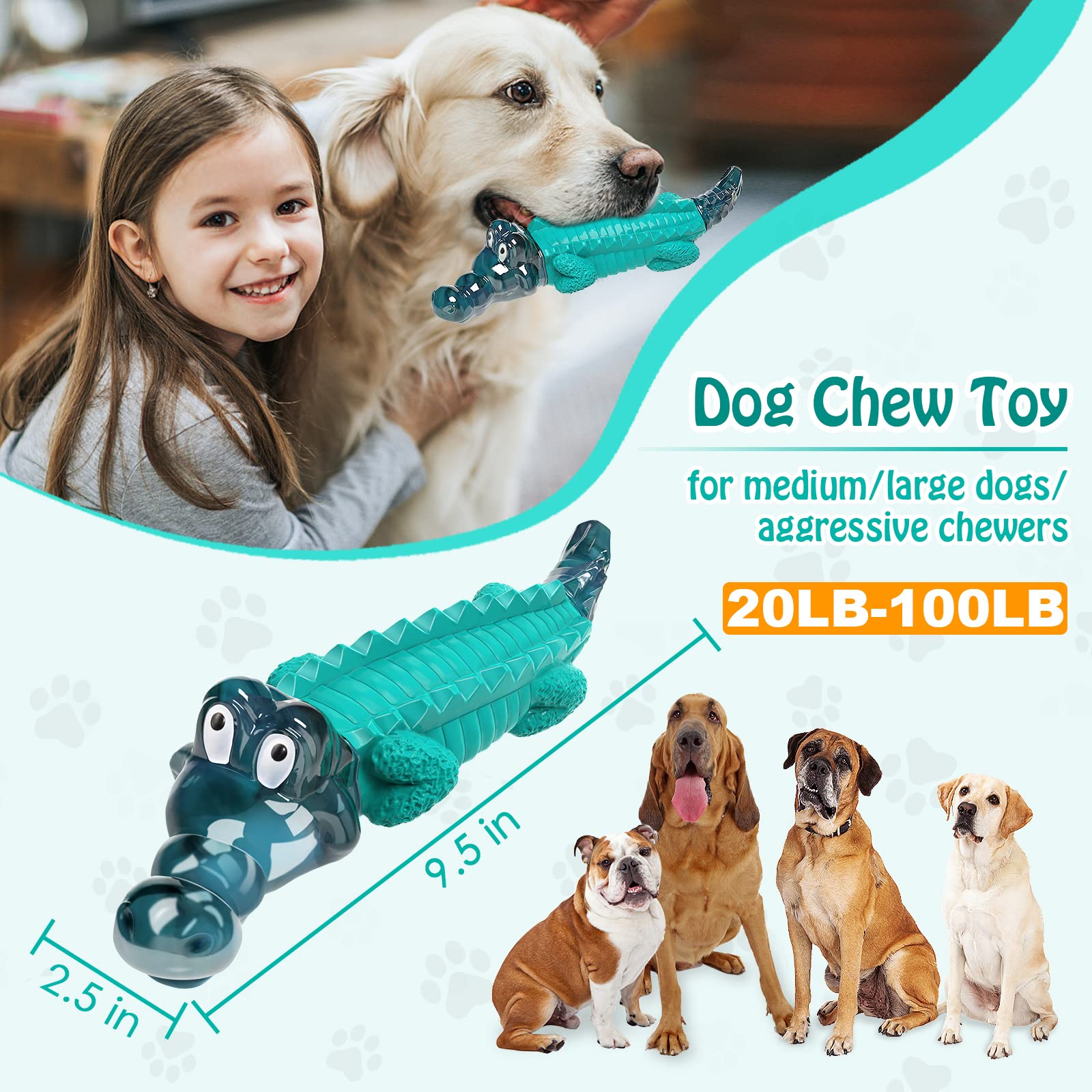 Jeefome milk-flavored chew for large dogs encourages longer play sessions.