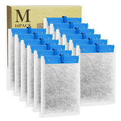 Jeekocaso 16-pack box of filter cartridges for Whisper and Reptofilter supports reliable small-tank filtration.