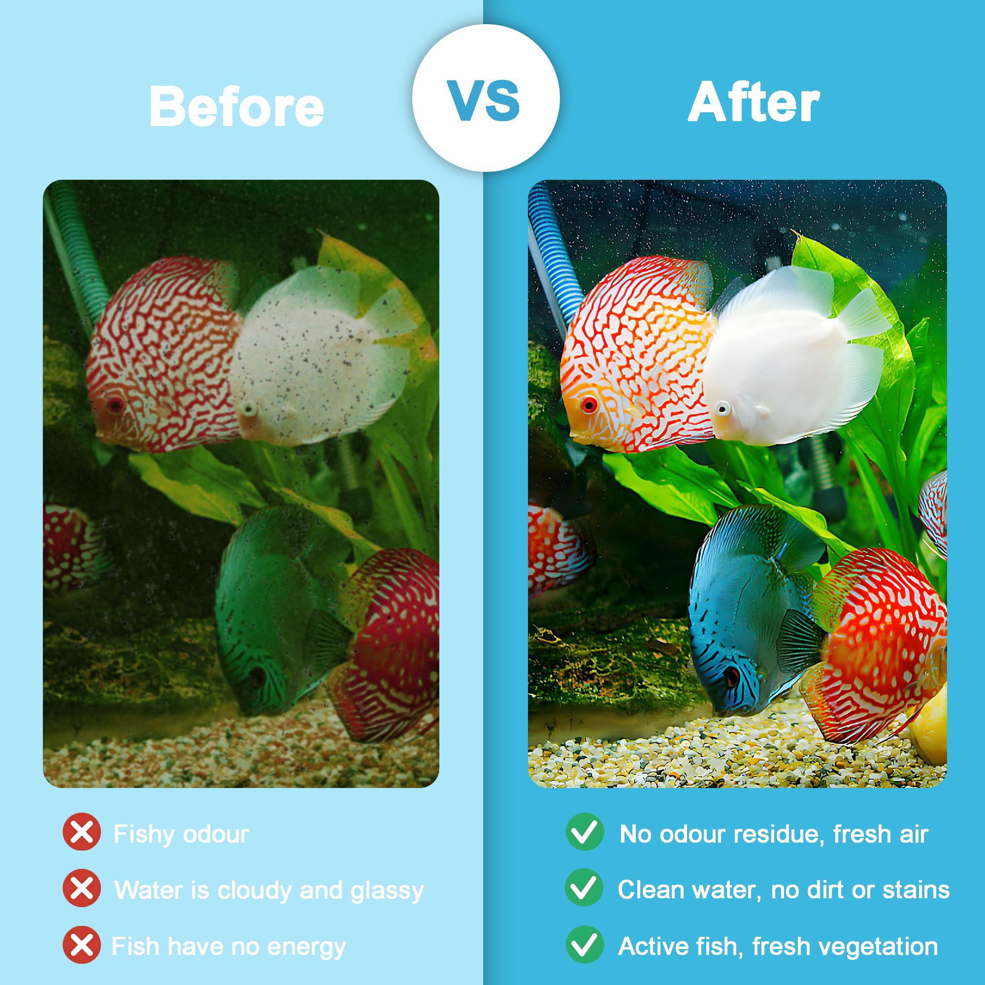 Jeekocaso 5-in-1 filter media delivers comprehensive filtration.