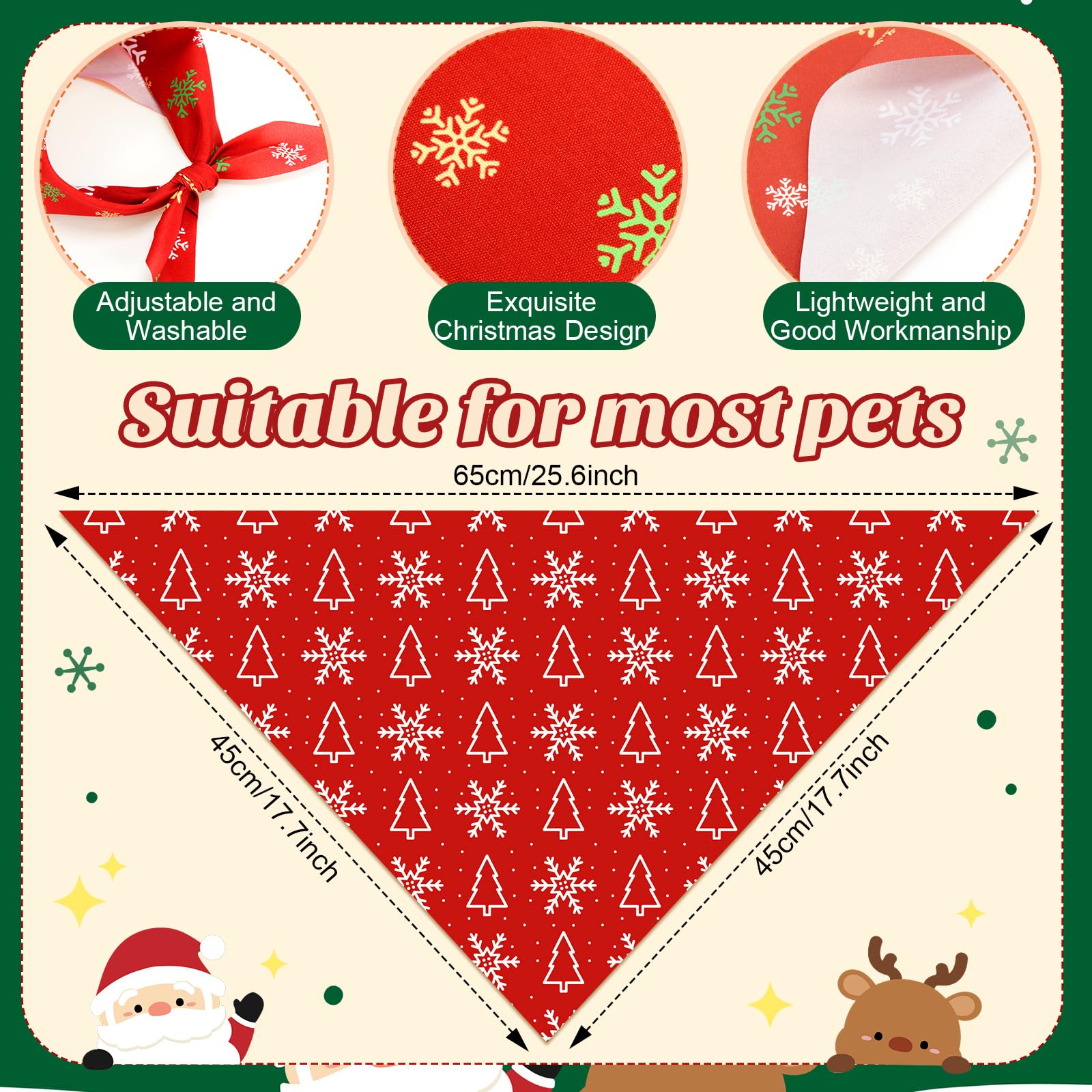Jeere 200pcs dog bandana pack offers ample festive options for multiple pets