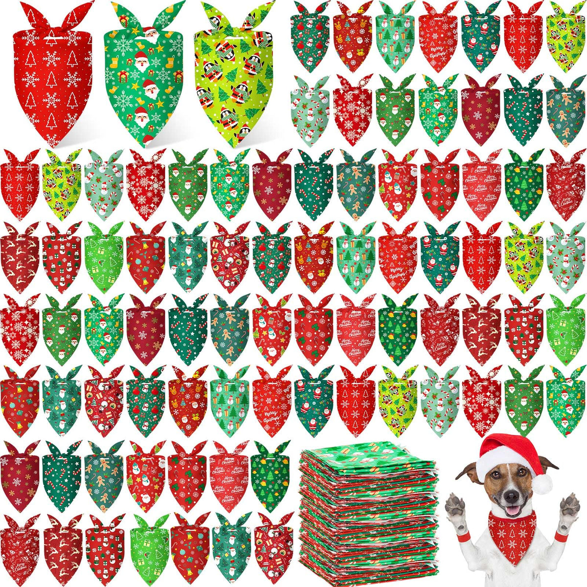 Jeere Christmas dog bandana collection showcases festive patterns for adorable pet photos