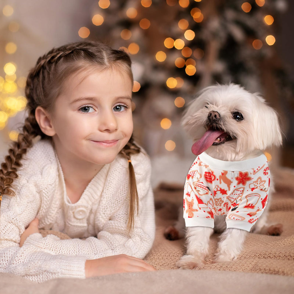 Jeere dog pajamas Christmas tree pattern deliver festive style and snug fit for indoor wear.