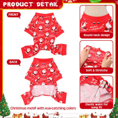Jeere dog pajamas stocking pattern adds playful warmth for holiday outings and photos.