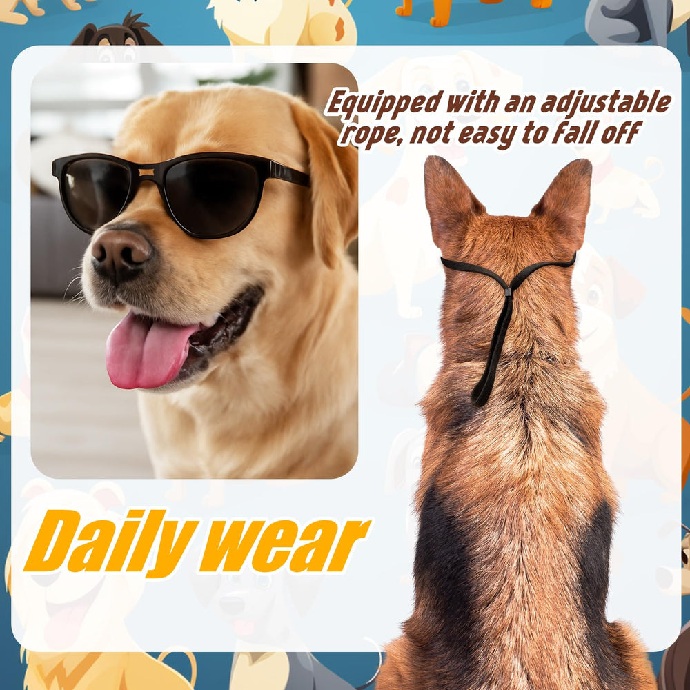 Jeere dog sunglasses durable plastic construction withstands playful paws.