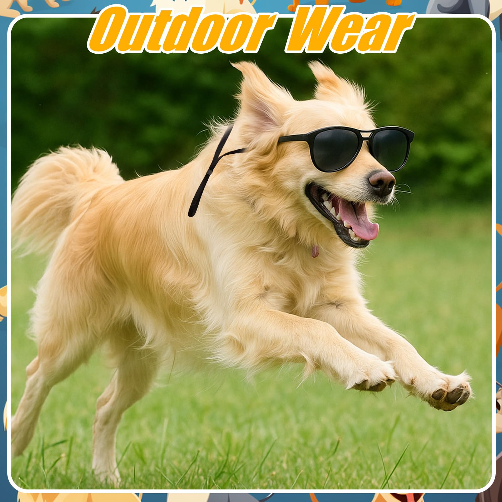 Jeere dog sunglasses ideal for Halloween, cosplay, and photo moments.