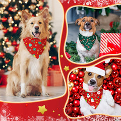 Jeere pet Christmas bandana in soft polyester is lightweight and comfortable
