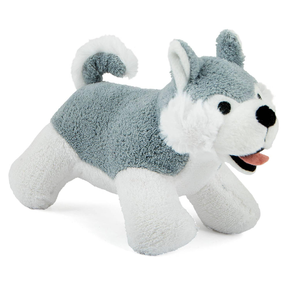 Jeffers Pet Animal Cuddlers plush dog toy front view enhances gentle cuddling and indoor play sessions.