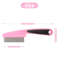 Jegtew flea-lice-comb closeup-teeth highlighting balanced teeth for smooth grooming.