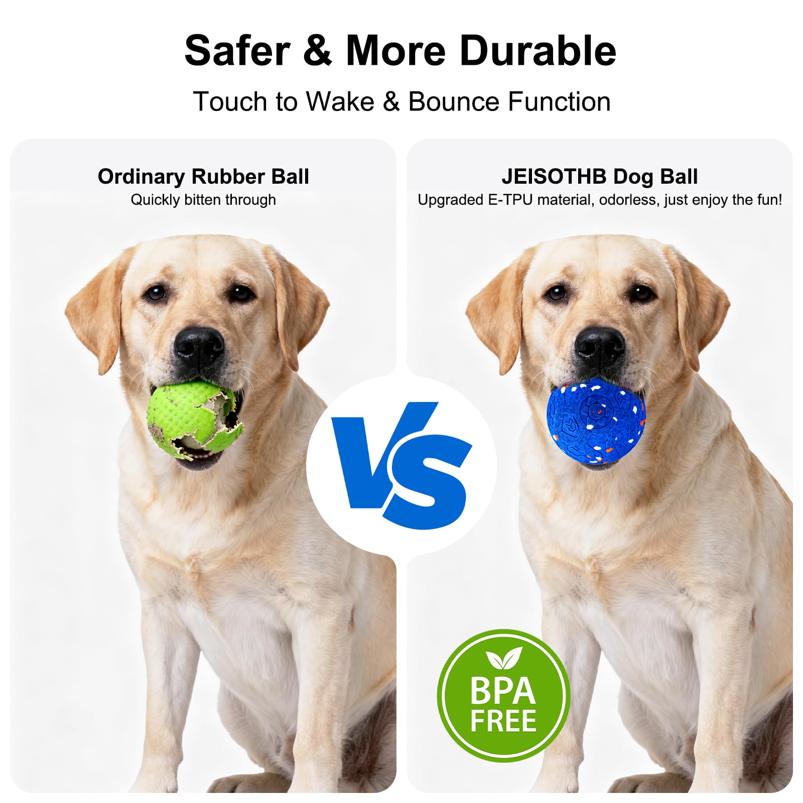 JEISOTHB dog ball diameter 3.15 inches ideal for medium and large dogs.