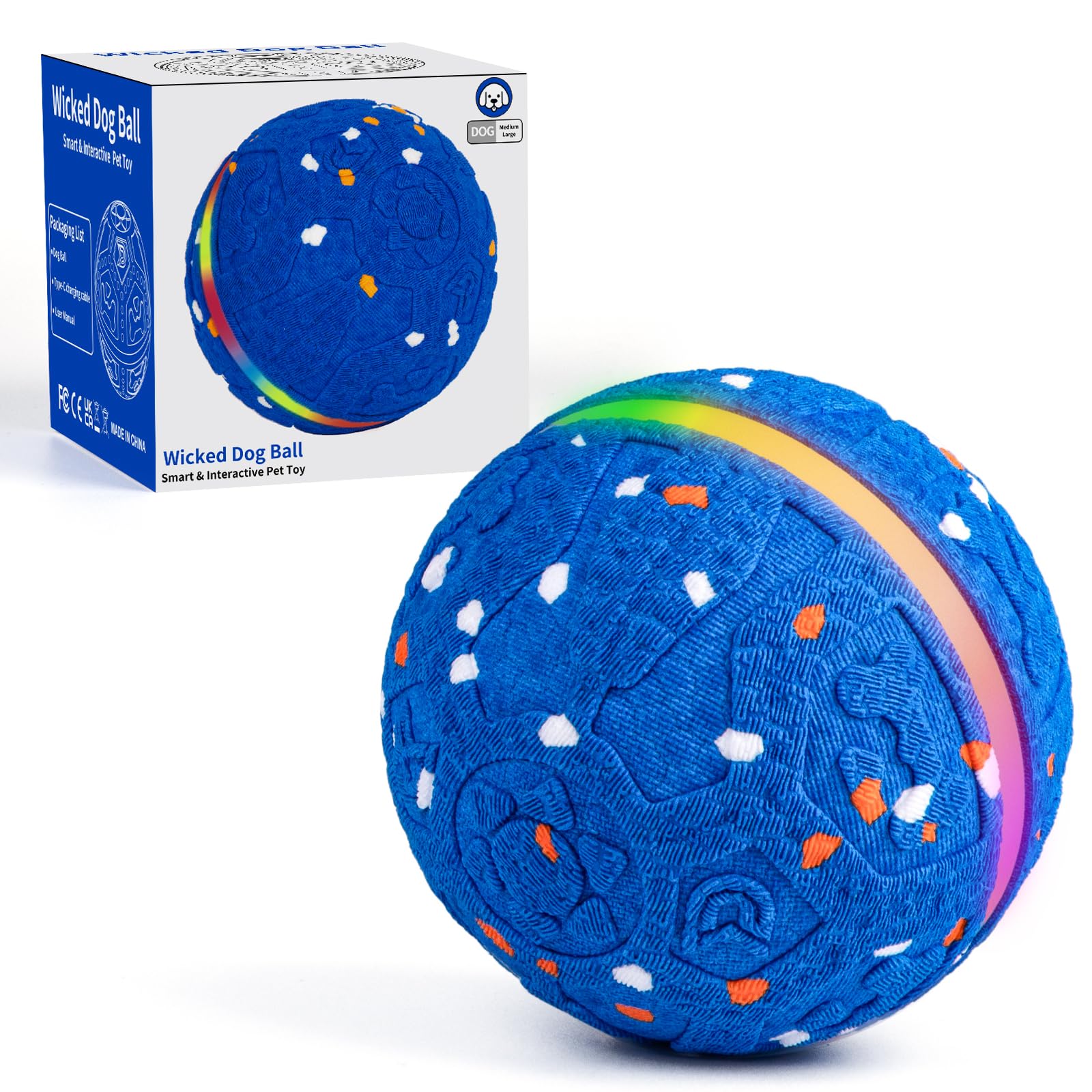 JEISOTHB interactive dog ball with LED lights promotes engaging indoor play sessions.