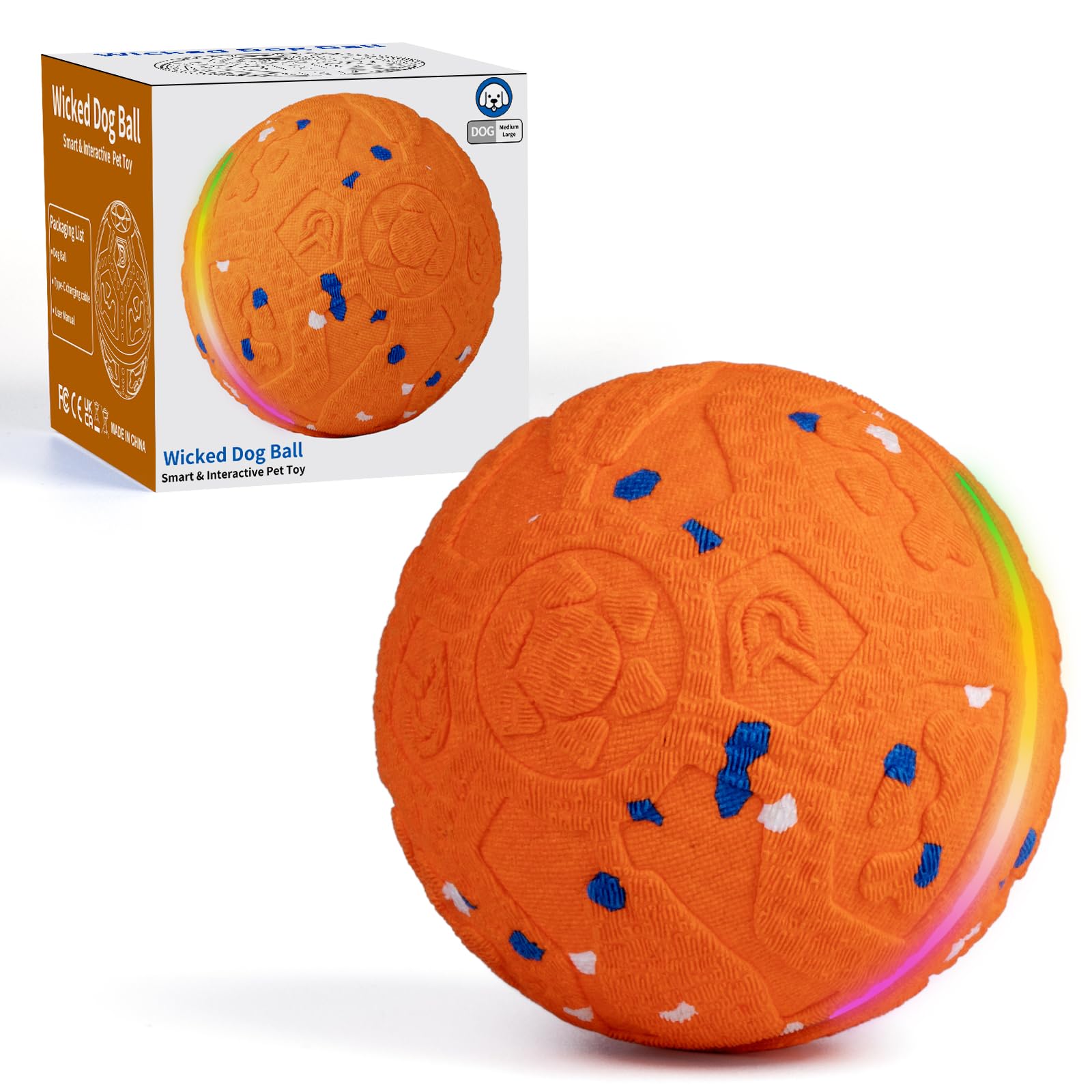JEISOTHB interactive dog ball demonstrates durable material for safe indoor play