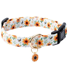 Jelwuion cotton dog collar with moon pattern for daily comfort and style