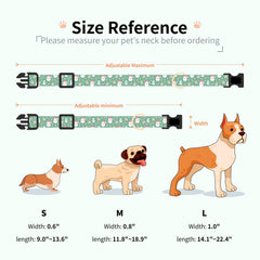 Jelwuion cotton webbing dog collar green texture emphasizes wear-resistance and lightweight comfort