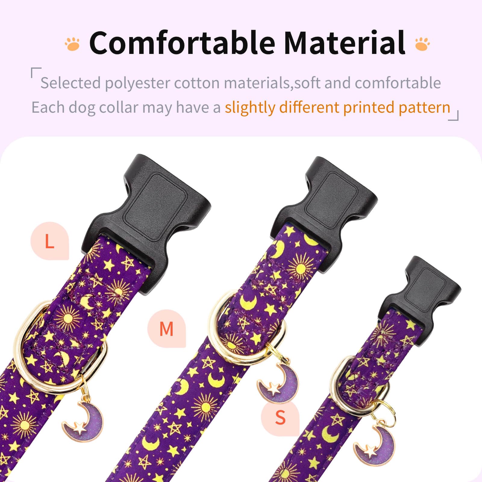 Jelwuion D-Ring leash attachment on collar enables easy training and walking.