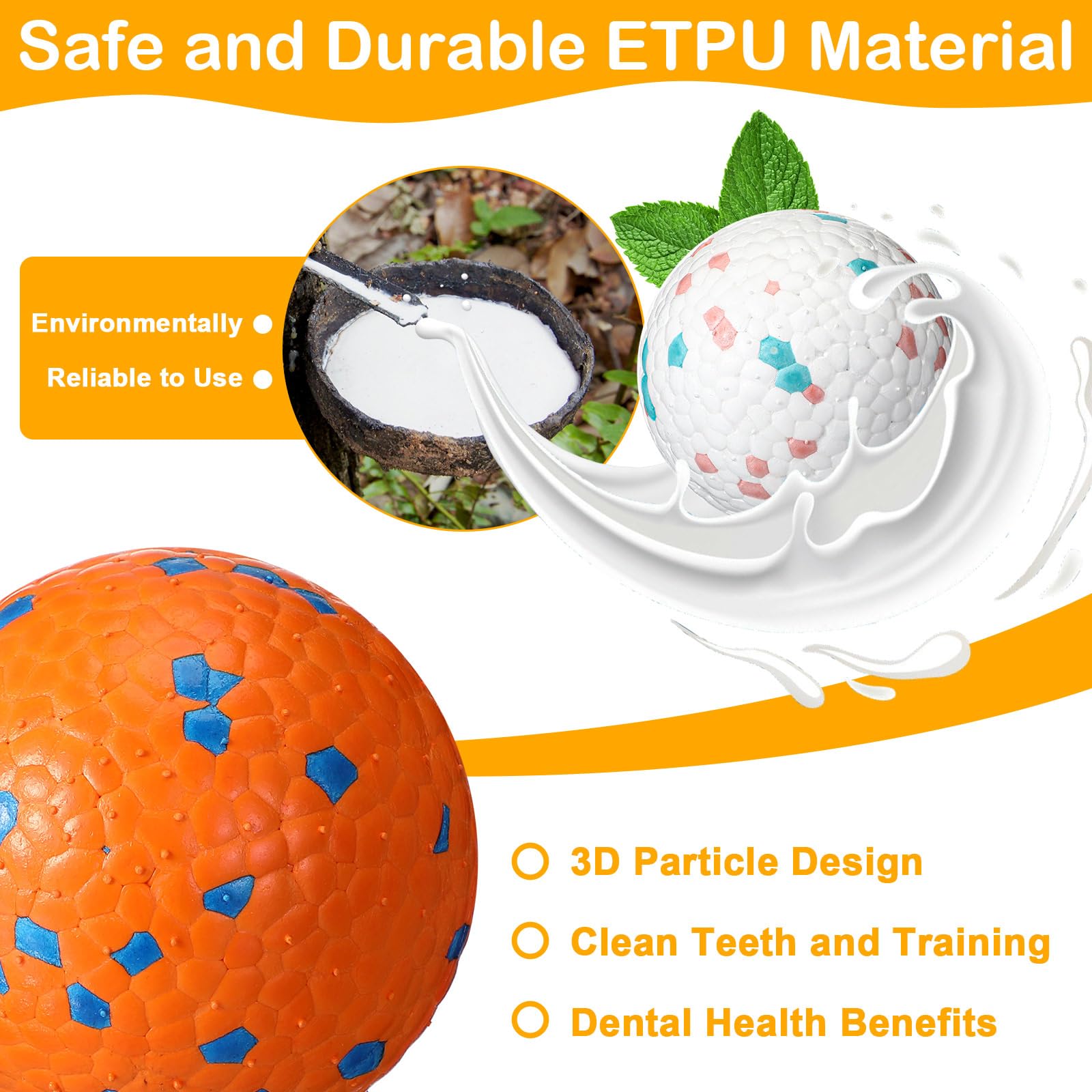 Jenaai indestructible dog balls made of ETPU endure tough chewers.