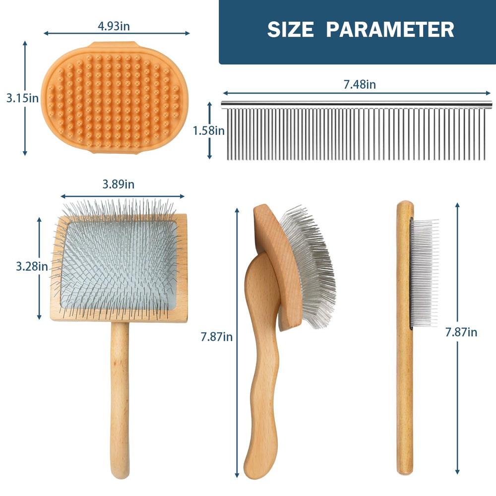 Jenfoslan slicker bath brush provides soothing massage while shampooing
