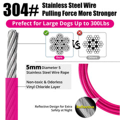jenico dog tie out cable heavy-duty tensile strength supports strong pulling