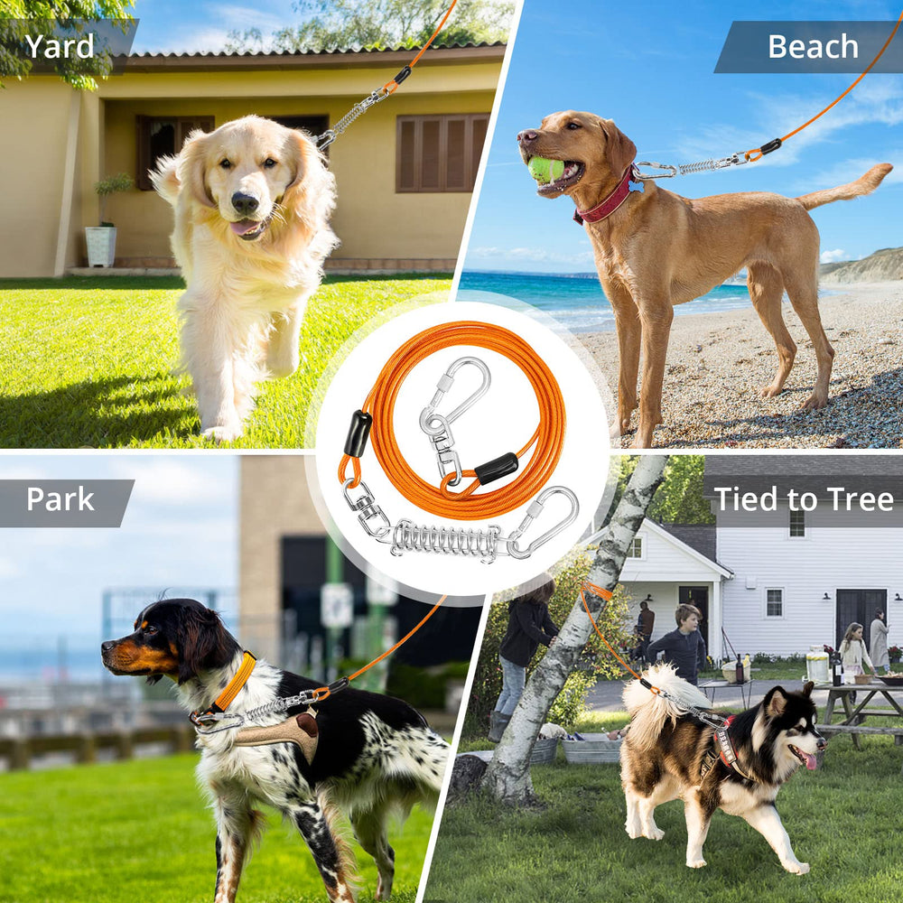 Jenico dog tie out cable ideal for yard and camping use with pets.