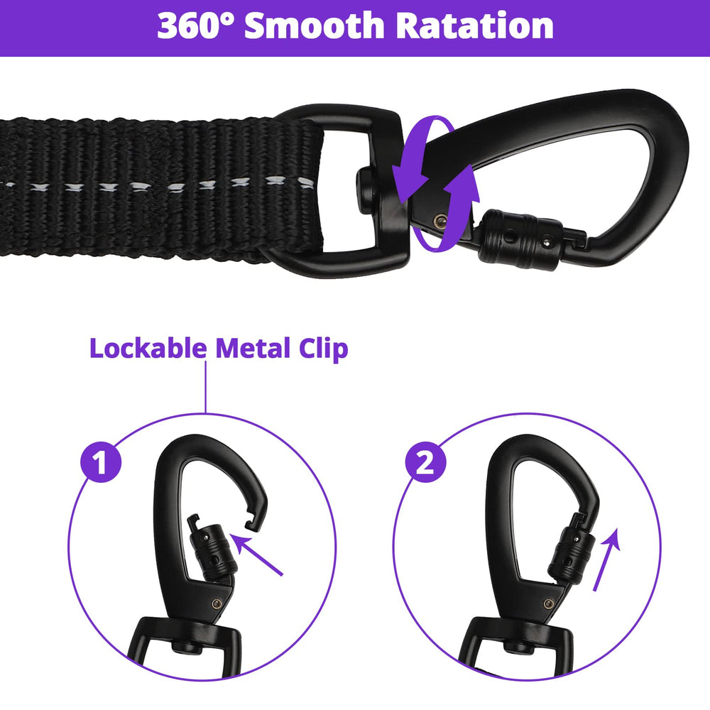 Jenico long dog leash 10ft padded handle provides comfortable grip.