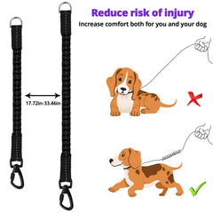 Jenico long dog leash 10ft with reflective threads for night visibility.