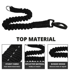 Jenico Long Dog Leash with reflective stitching improves night visibility