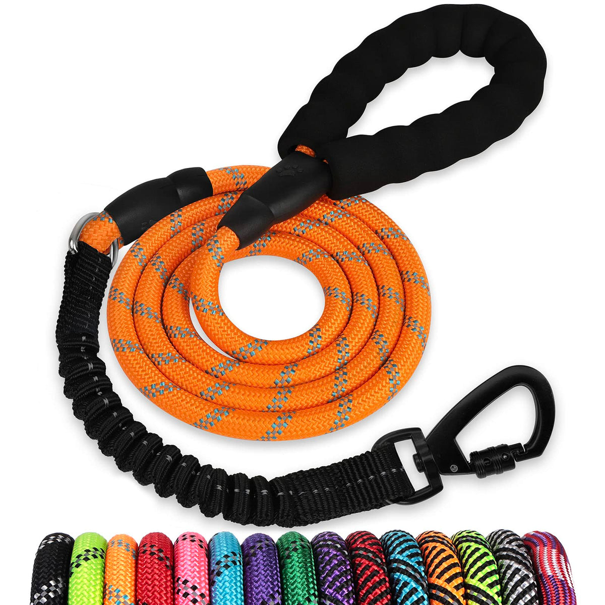 Jenico Rope Dog Leash 4ft heavy-duty with comfortable padded handle for daily walks.
