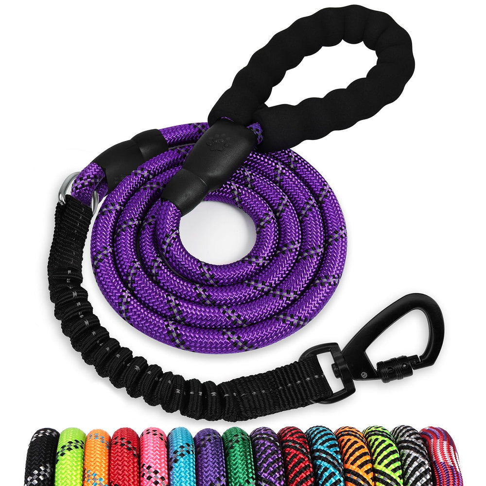 Jenico rope dog leash 6ft heavy-duty with swivel hook for controlled walks.